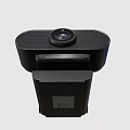 Black Business Webcam With HD Lens Adjustable Clip Stand And Blue Light