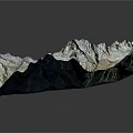 Modern 3D Topographic Terrain Model With Colorful Surface Texture Design 3d model