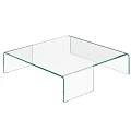 Modern Coffee Table With Green Glass Top And Orange Metal Frame Design Style