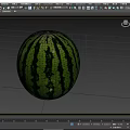Watermelon big watermelon fruit super realistic high precision video level 3d model