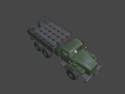 Soviet military transport vehicle model