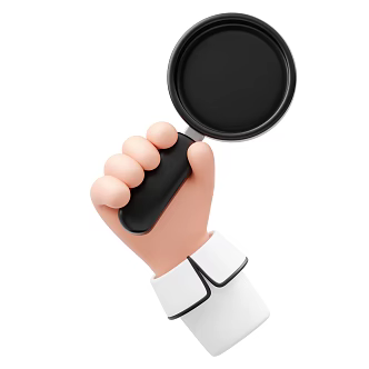 Modern pot cartoon pot cartoon small gestures 3d model