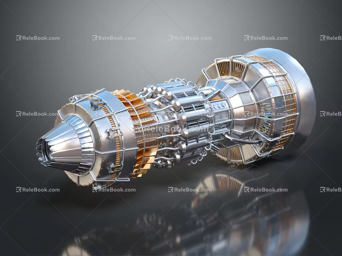 modern engine turbine turbofan engine turbine aircraft turbine steam turbine 3d model