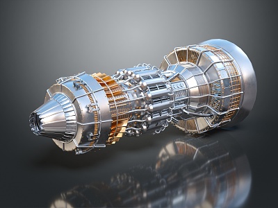 modern engine turbine turbofan engine turbine aircraft turbine steam turbine 3d model