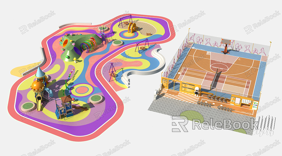 Modern children's play area model