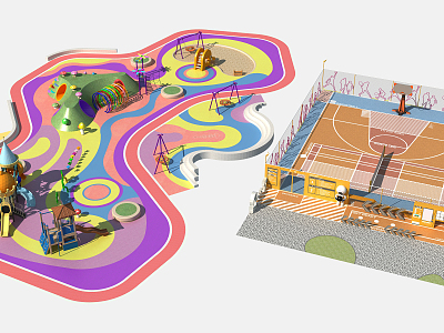 Modern children's play area model