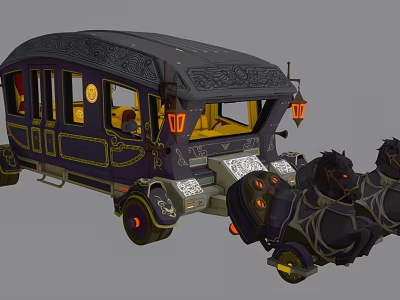 European Cartoon Carriage 3d model