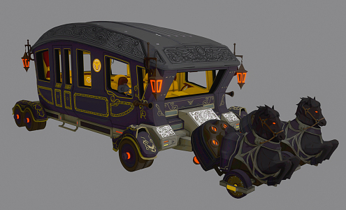 European Cartoon Carriage 3d model