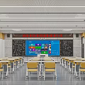Modern Classroom Recording and Broadcasting Classroom 3d model