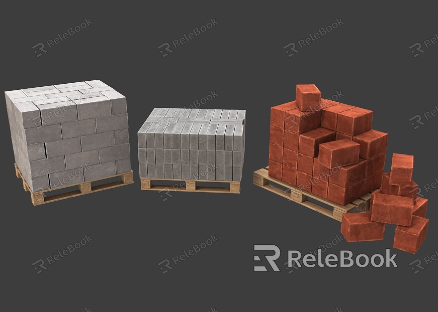 Concrete Brick Cement Brick Stone Brick Concrete Block Brickwork Cement Brick Building Material Mud Brick Construction Material Wall Brick Cement Block Red Brick model