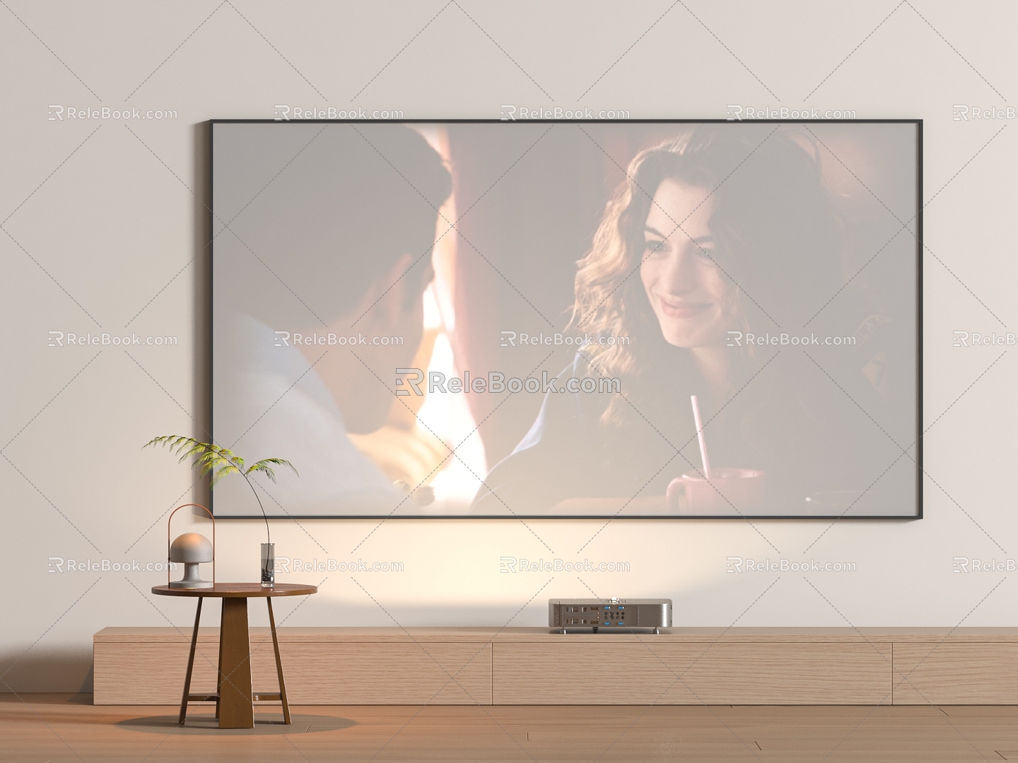 Projector screen 3d model