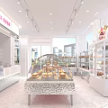 Crown Cake Dessert Shop Featuring Bright Interior And Display Cases With Fresh Pastries
