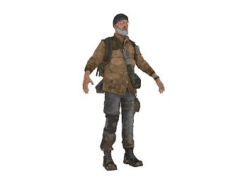 Modern Man Sniper 3d model