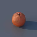 Fresh Orange Fruit With Vibrant Orange Color Against Gray Background And Natural Shadow