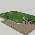 Golf Course Fitness Activity With Green Turf Bunkers Holes And Seating Area