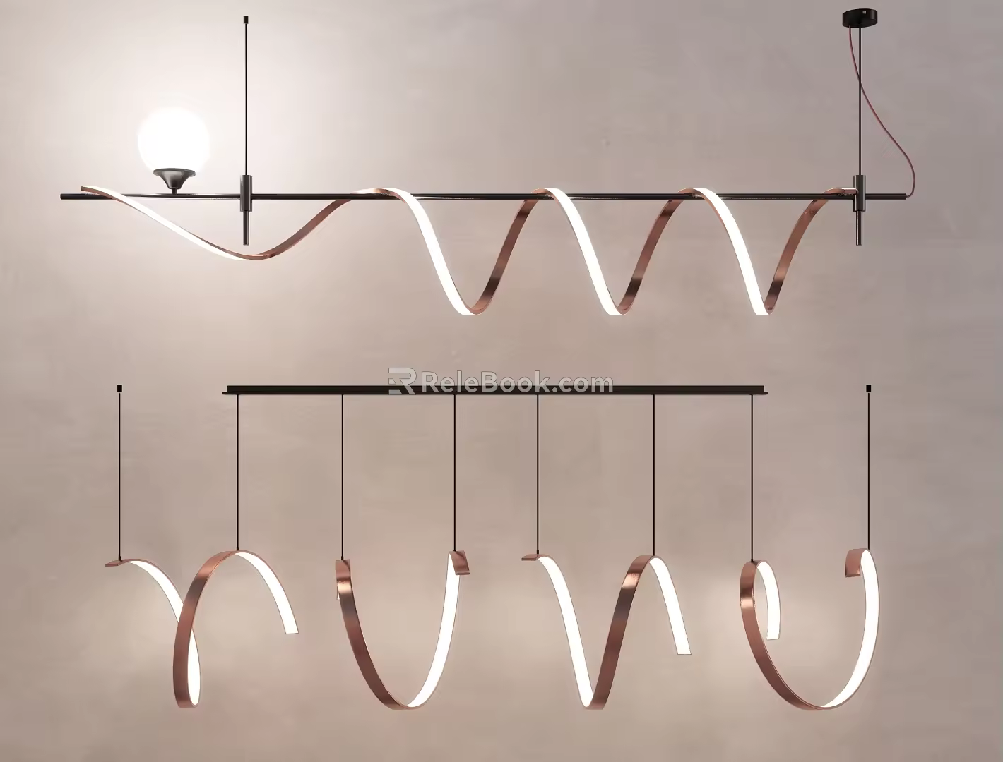 Modern chandelier 3d model
