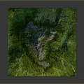 Serene Garden Landscape With Lush Green Vegetation Rolling Mountain Peaks And Water Elements