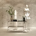 Modern display table clothing store running water table island display table 3d model