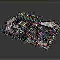 Computer Motherboard Computer Motherboard High-end Motherboard High-end Motherboard Gaming Motherboard Asus Motherboard 3d model