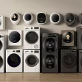 Modern Washing Machines In Various Styles And Colors For Home Laundry Room