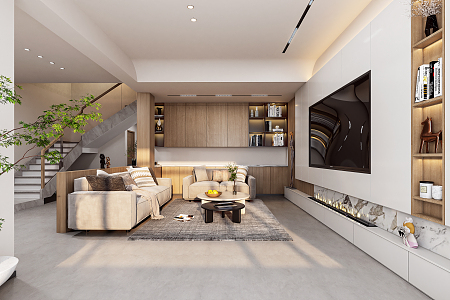 modern living room 3d model