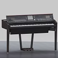Various Styles Pianos In White Black Colors With Stools And Music Sheets