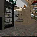 Lush Green Plant Decorated Restaurant Interior With Wooden Ceiling Hanging Lights Stone Walls And Colorful Chairs