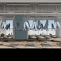 Bright Aerial Yoga Studio With Hammocks Mats Mirrors And Exercise Equipment