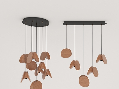 Modern minimalist chandelier combination 3d model