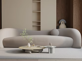 Modern three-seat sofa 3d model