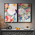 Modern Simple Light Luxury Hanging Painting Decorative Painting Abstract Painting Art Painting 3d model