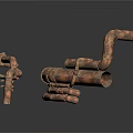 Industrial Copper Pipe Fittings with Elbow Joints and Straight Pipes