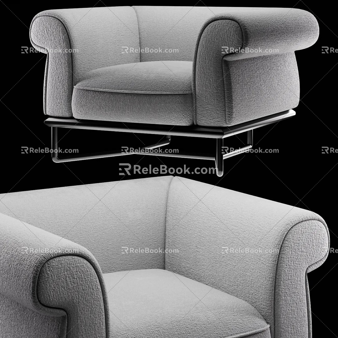 Single Sofa Sofa 3d model