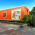 Modern Container Cat House 3d model