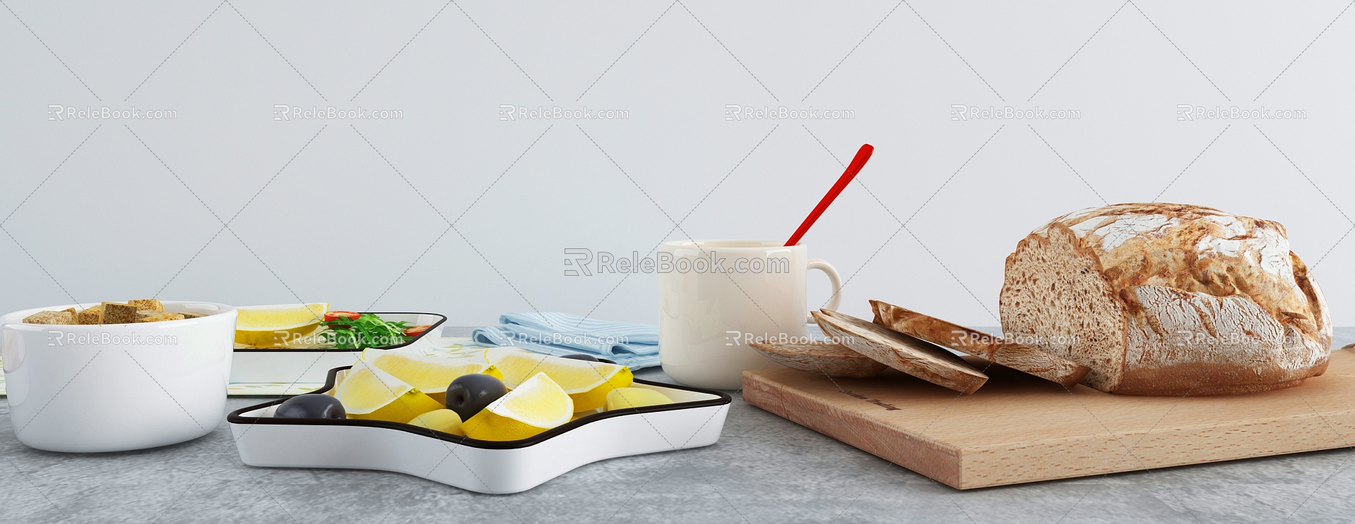 Modern Food 3d model