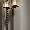 Modern Wall Lamp With Elegant Design And Mirror Accent For Interior Decor 3d model
