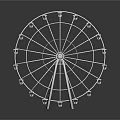 White Metal Ferris Wheel Amusement Equipment With Structural Design And Seats