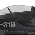 Advanced Modern Stealth Fighter Jet Flying High in Clouds With Visible Cockpit and Gray Body
