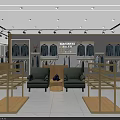 GIAFANVAD Clothing Store Showcasing Suits Mannequins Display Racks And Bright Lighting