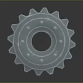 Durable Metal Gear Hardware Tool With Toothed Design Central Hole And Screw Holes