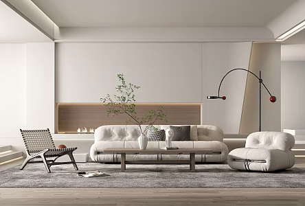 modern living room 3d model