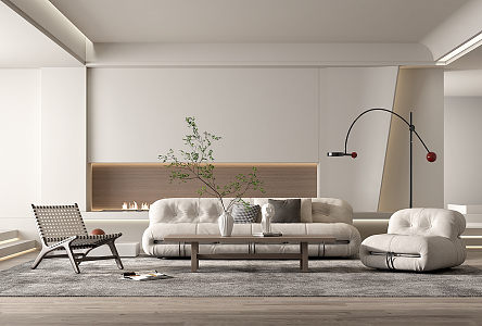 modern living room 3d model