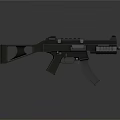 Modern Assault Rifle 3D Rendering With Metallic Finish And Tactical Rail System 3d model