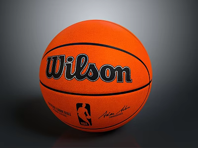 Wilson High Quality Official NBA Orange Basketball For Professional Sports Games 3d model