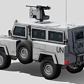 Armored vehicle United Nations MRAP anti-mine anti-ambush vehicle 3d model