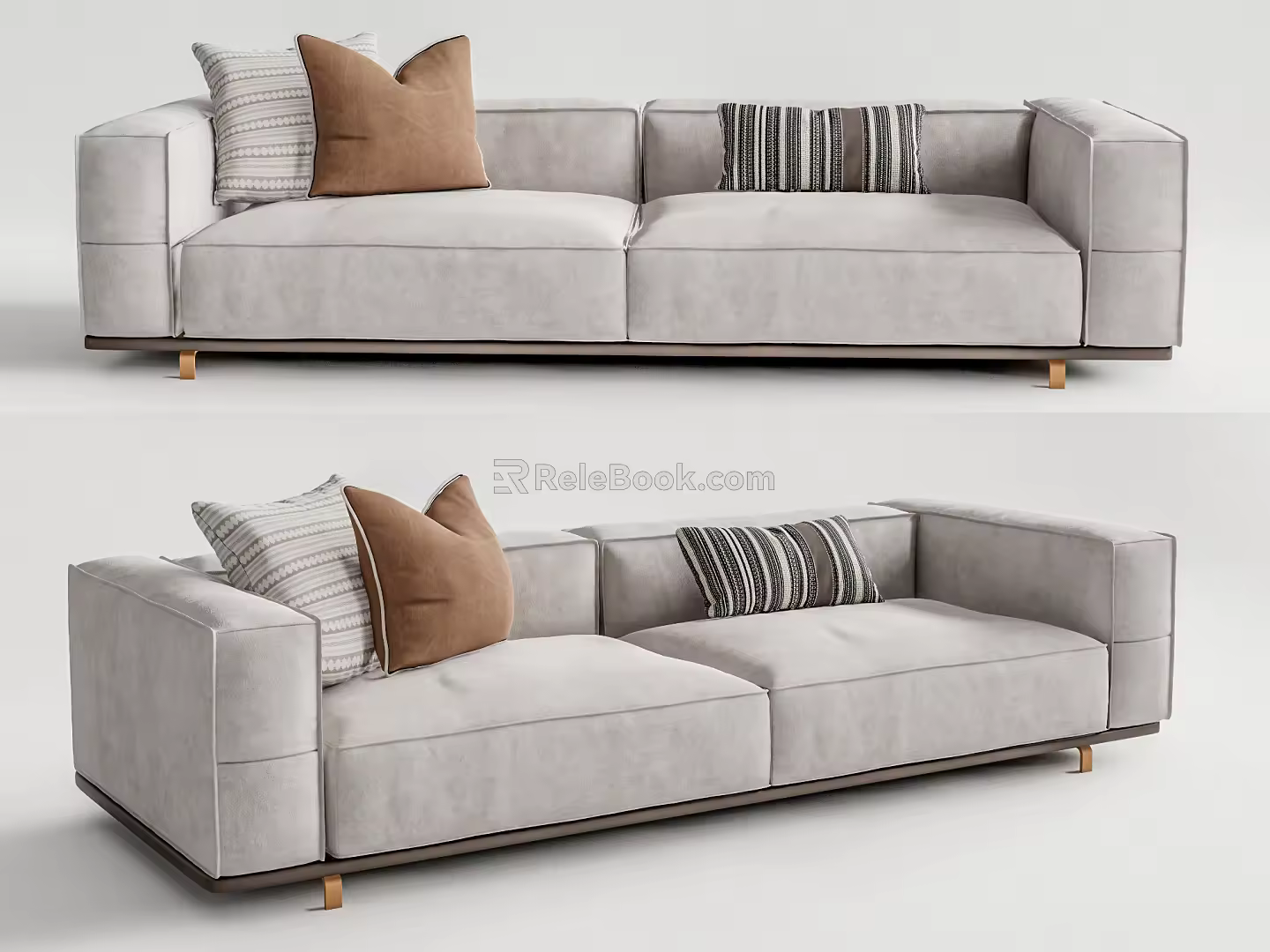 Modern double sofa 3d model