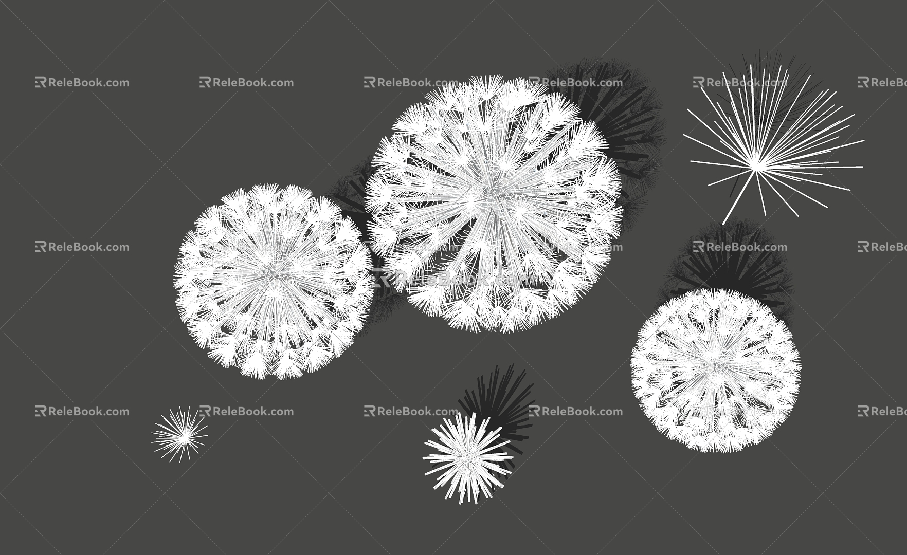 Modern City Sculpture Sphere Dandelion Sculpture 3d model