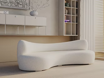 Modern three-seat sofa 3d model