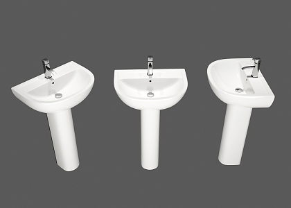 Pillar basin wash basin 3d model