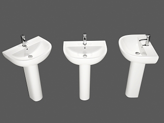 Pillar basin wash basin 3d model